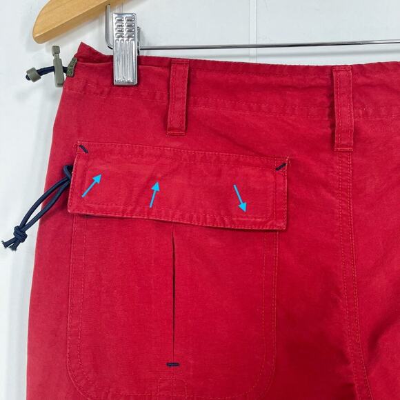 American Eagle VTG Y2K Flight Pant Paratrooper Cargo Cinch Waist 30" Tag Size 4 - Picture 6 of 16